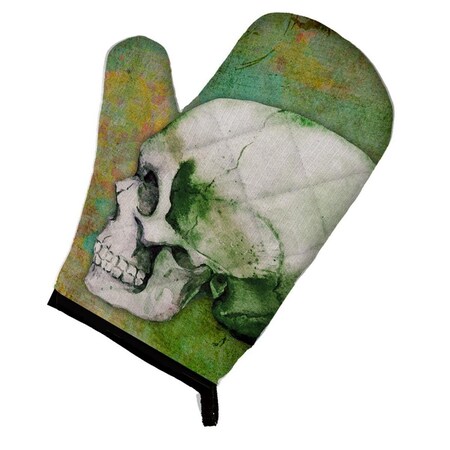 Carolines Treasures Carolines Treasures BB5122OVMT Day of the Dead Green Skull Oven Mitt BB5122OVMT